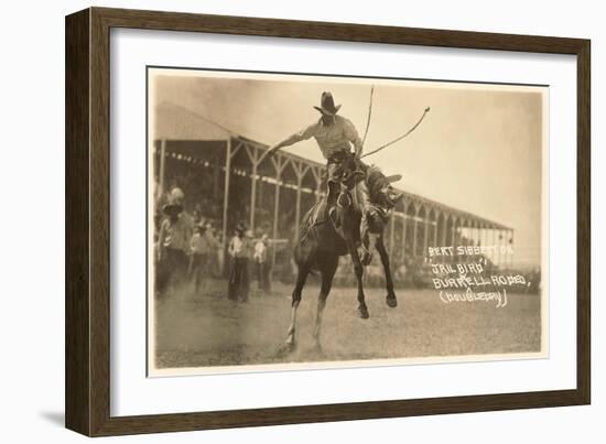 Bronco Buster, Bert Sibberton-null-Framed Art Print