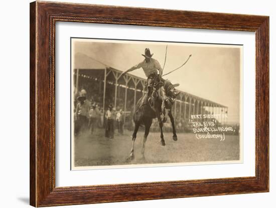 Bronco Buster, Bert Sibberton-null-Framed Art Print