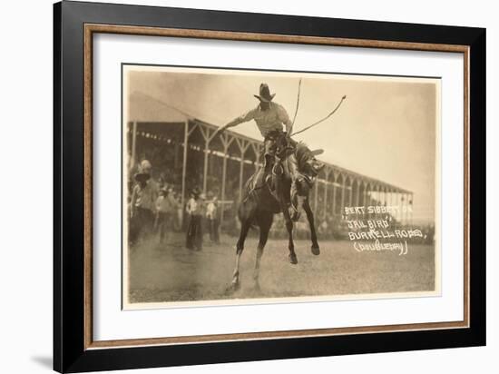 Bronco Buster, Bert Sibberton-null-Framed Art Print