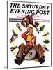 "Bronco Buster on Butt," Saturday Evening Post Cover, June 29, 1935-Edgar Franklin Wittmack-Mounted Giclee Print
