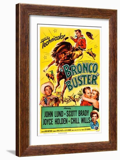 Bronco Buster, Scott Brady, John Lund, Joyce Holden, Chill Wills, 1952-null-Framed Art Print