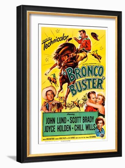 Bronco Buster, Scott Brady, John Lund, Joyce Holden, Chill Wills, 1952-null-Framed Art Print