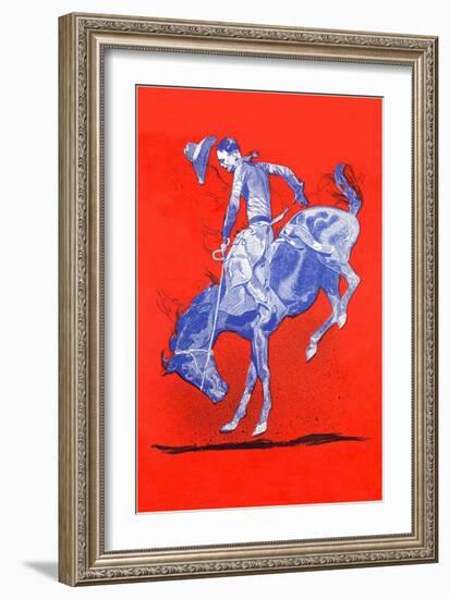 Bronco Buster-null-Framed Art Print