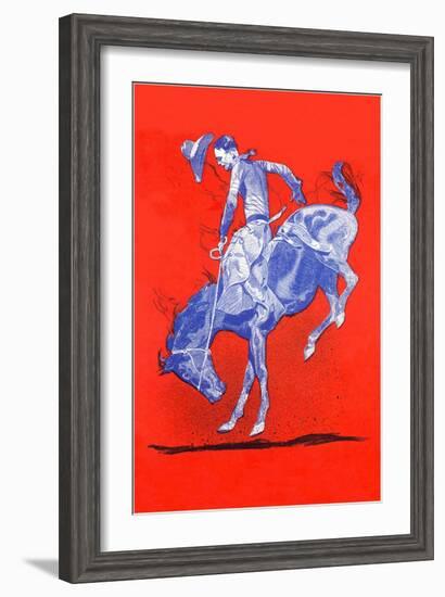 Bronco Buster-null-Framed Art Print