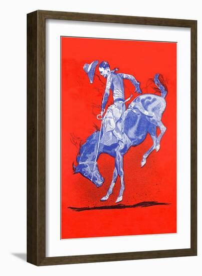 Bronco Buster-null-Framed Art Print