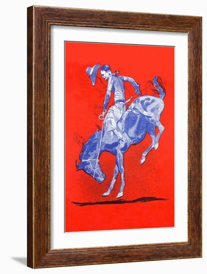 Bronco Buster-null-Framed Art Print