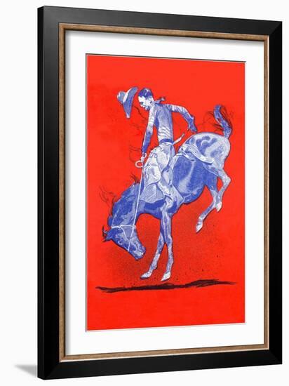 Bronco Buster-null-Framed Art Print