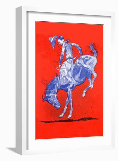 Bronco Buster-null-Framed Art Print