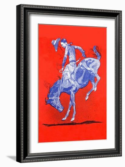 Bronco Buster-null-Framed Art Print