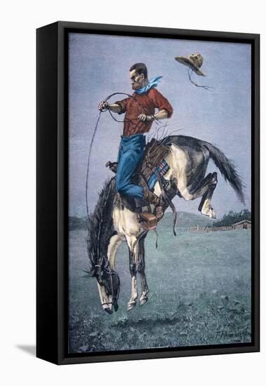 Bronco-Buster-Frederic Sackrider Remington-Framed Premier Image Canvas