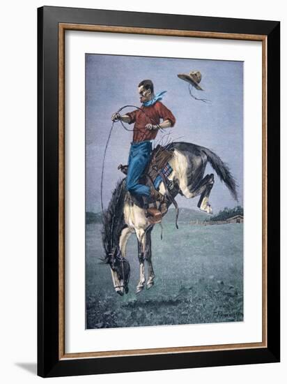 Bronco-Buster-Frederic Sackrider Remington-Framed Giclee Print