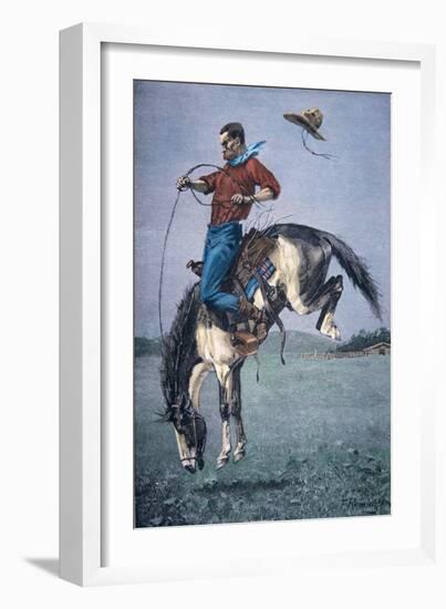 Bronco-Buster-Frederic Sackrider Remington-Framed Giclee Print