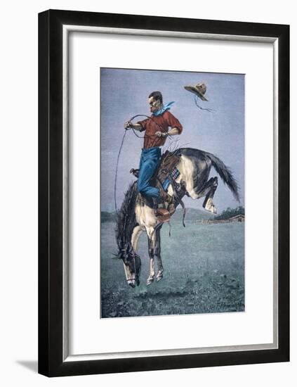 Bronco-Buster-Frederic Sackrider Remington-Framed Giclee Print