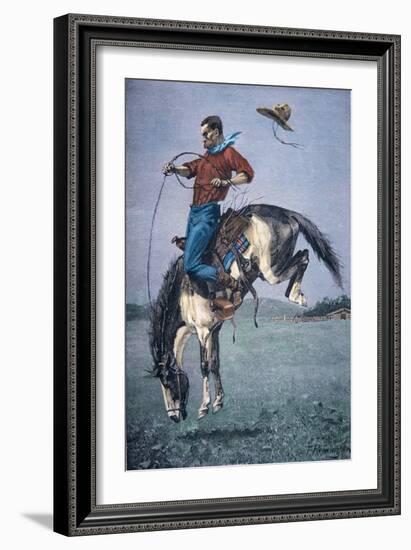 Bronco-Buster-Frederic Sackrider Remington-Framed Giclee Print