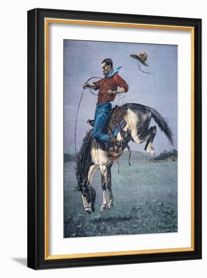 Bronco-Buster-Frederic Sackrider Remington-Framed Giclee Print