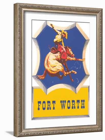 Bronco Rider, Fort Worth, Texas-null-Framed Art Print