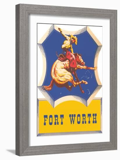 Bronco Rider, Fort Worth, Texas-null-Framed Art Print