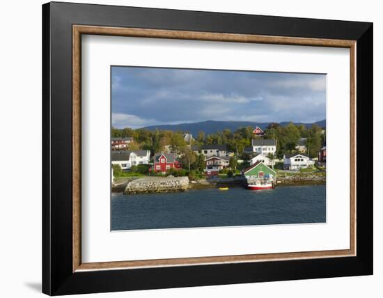 Bronnoysund, Norway, Colorful Fishing Houses and Homes from Water-Bill Bachmann-Framed Photographic Print