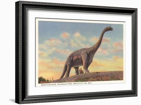 Brontosaurus, Dinosaur Park, Rapid City, South Dakota-null-Framed Art Print