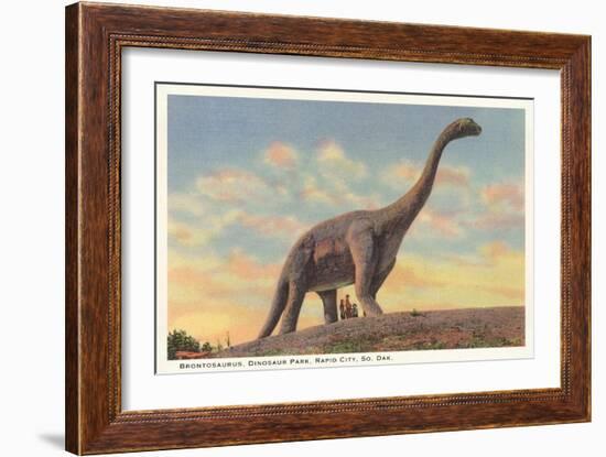 Brontosaurus, Dinosaur Park, Rapid City, South Dakota-null-Framed Premium Giclee Print