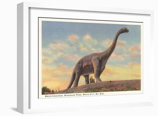 Brontosaurus, Dinosaur Park, Rapid City, South Dakota-null-Framed Premium Giclee Print