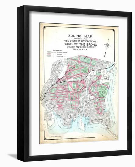 Bronx Zoning Map-null-Framed Giclee Print