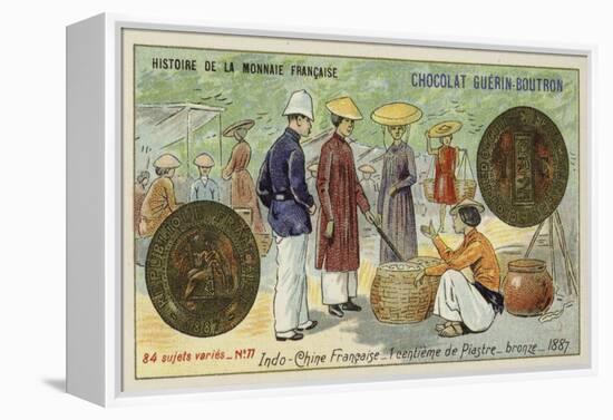 Bronze 1 Centime of a Piastre, French Indochina, 1887-null-Framed Premier Image Canvas