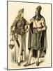 Bronze Age Costume: Barbaric Couple of Europe. 19Th Century Coloring Engraving.-null-Mounted Giclee Print