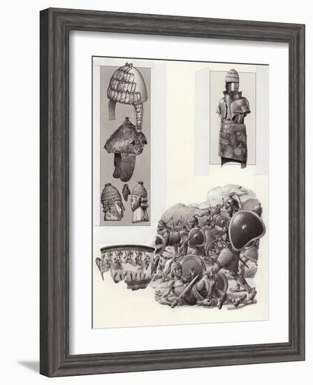 Bronze Age Greek Armour-Pat Nicolle-Framed Giclee Print