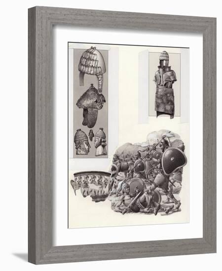 Bronze Age Greek Armour-Pat Nicolle-Framed Giclee Print