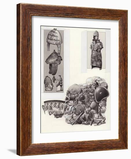 Bronze Age Greek Armour-Pat Nicolle-Framed Giclee Print