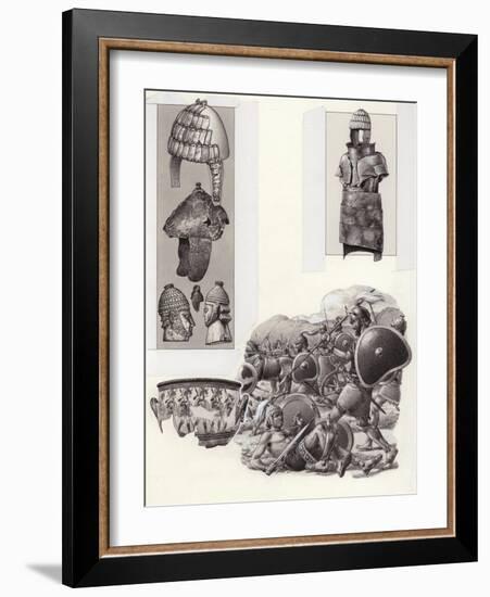 Bronze Age Greek Armour-Pat Nicolle-Framed Giclee Print