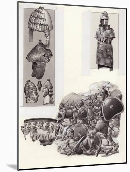 Bronze Age Greek Armour-Pat Nicolle-Mounted Giclee Print