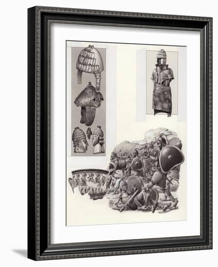 Bronze Age Greek Armour-Pat Nicolle-Framed Giclee Print