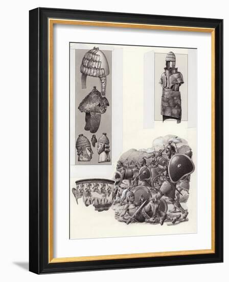 Bronze Age Greek Armour-Pat Nicolle-Framed Giclee Print