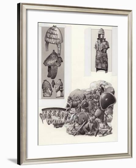 Bronze Age Greek Armour-Pat Nicolle-Framed Giclee Print