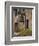 Bronze Bell, Geraniums and Farmhouse, Tuscany, Italy-Merrill Images-Framed Photographic Print