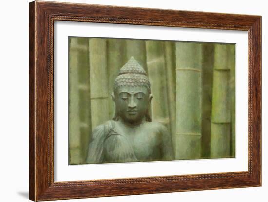 Bronze Buddha With Bamboo-Cora Niele-Framed Giclee Print