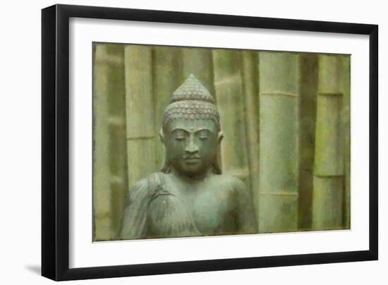 Bronze Buddha With Bamboo-Cora Niele-Framed Giclee Print