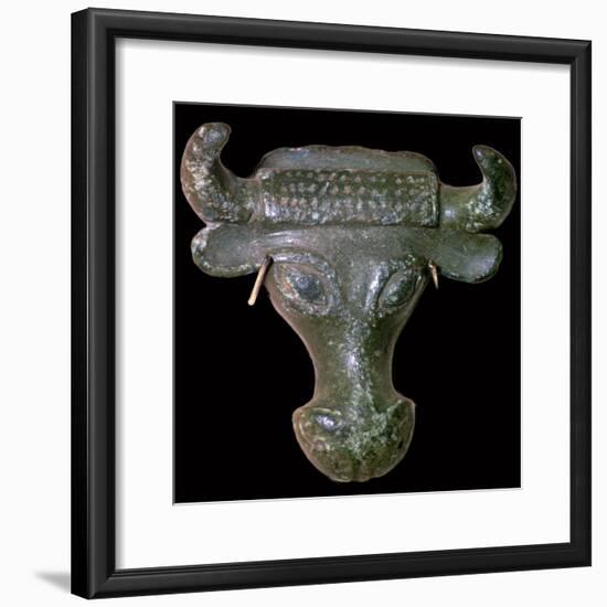 Bronze Bull's head escutcheon. Artist: Unknown-Unknown-Framed Giclee Print