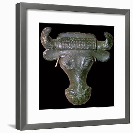 Bronze Bull's head escutcheon. Artist: Unknown-Unknown-Framed Giclee Print