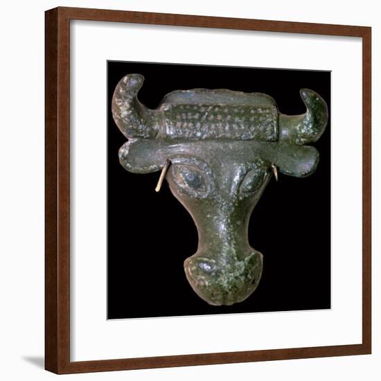 Bronze Bull's head escutcheon. Artist: Unknown-Unknown-Framed Giclee Print