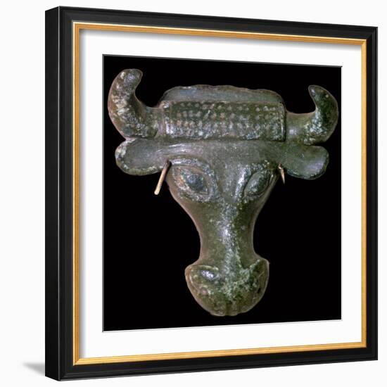 Bronze Bull's head escutcheon. Artist: Unknown-Unknown-Framed Giclee Print