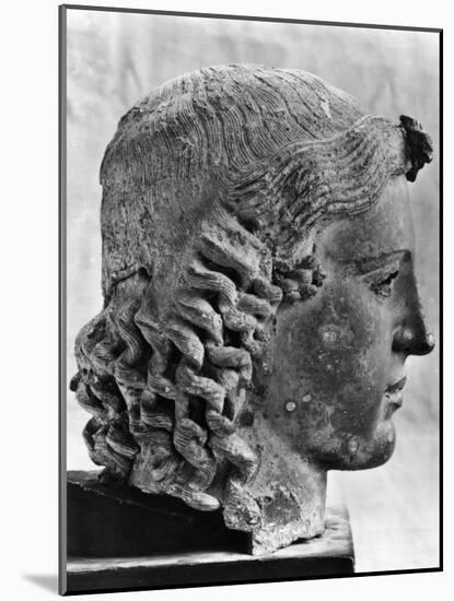 Bronze Bust of the Greek God Apollo, C460 BC-null-Mounted Photographic Print