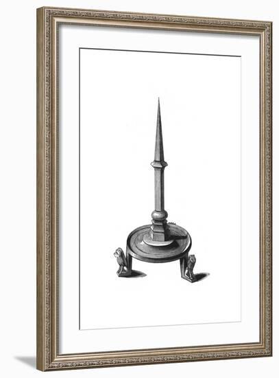 Bronze Candlestick, Late 13th-Early 14th Century-Henry Shaw-Framed Giclee Print