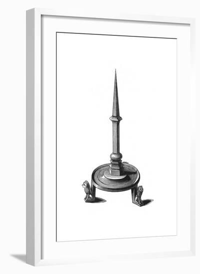 Bronze Candlestick, Late 13th-Early 14th Century-Henry Shaw-Framed Giclee Print