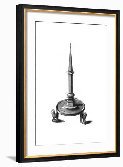 Bronze Candlestick, Late 13th-Early 14th Century-Henry Shaw-Framed Giclee Print