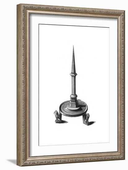 Bronze Candlestick, Late 13th-Early 14th Century-Henry Shaw-Framed Giclee Print