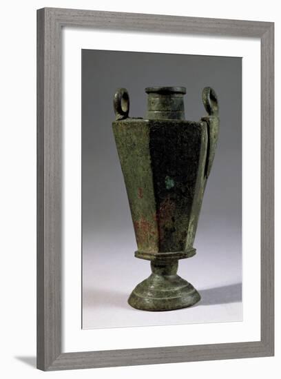 Bronze Cantaro Vase on Pedestal, from Volubilis, Morocco-null-Framed Giclee Print