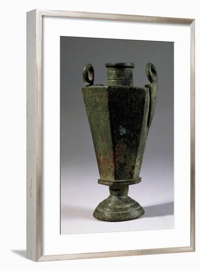 Bronze Cantaro Vase on Pedestal, from Volubilis, Morocco-null-Framed Giclee Print